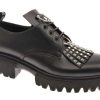 Archives John Richmond John Richmond | Leather Shoes With Track Bottom And Metallic Details Black