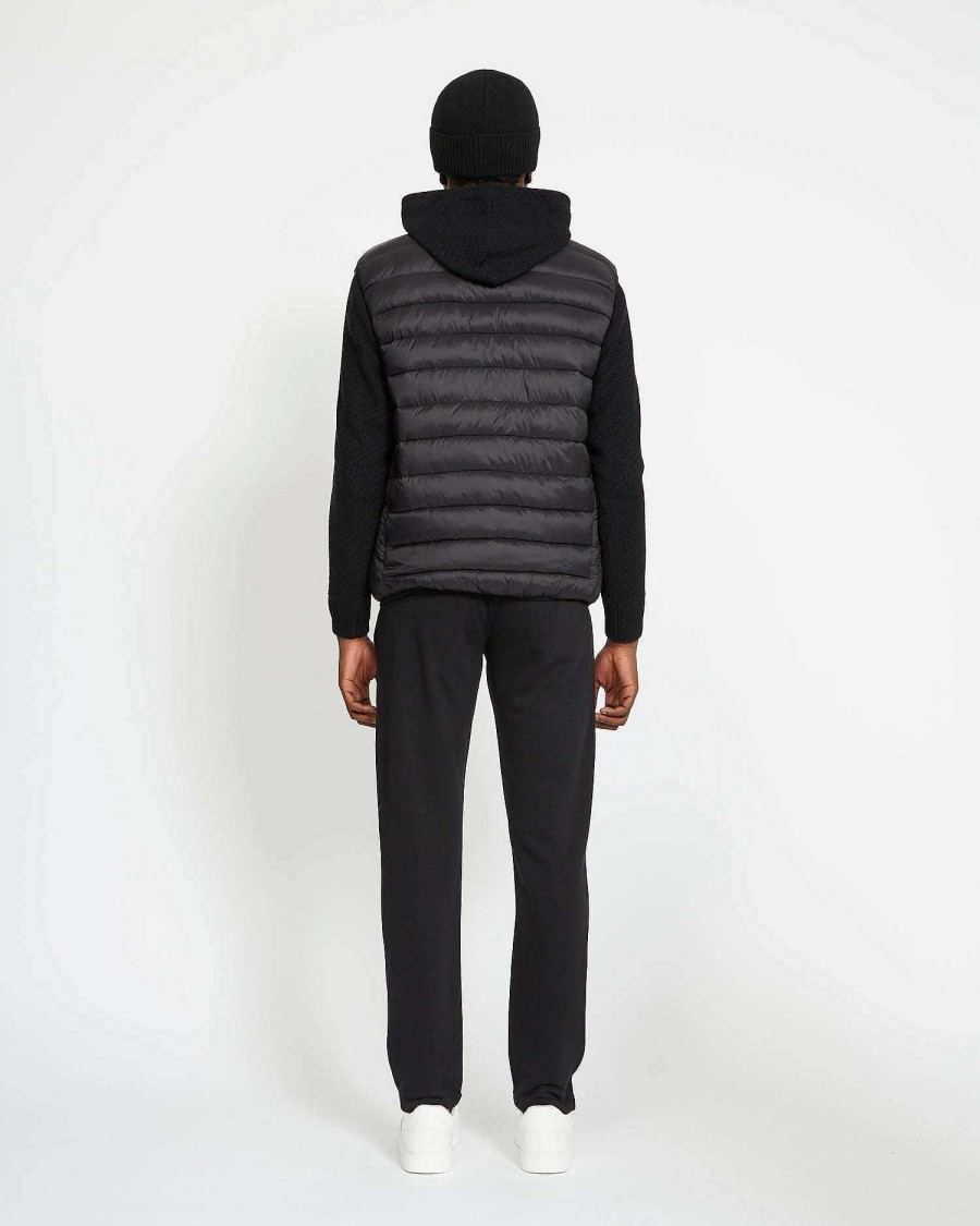 Men John Richmond Knitwear | Padded Vest With Logo On The Front Black