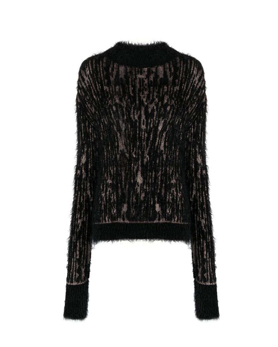 Women John Richmond Knitwear | Jersey With Ton Sur Ton Pattern Fantasy