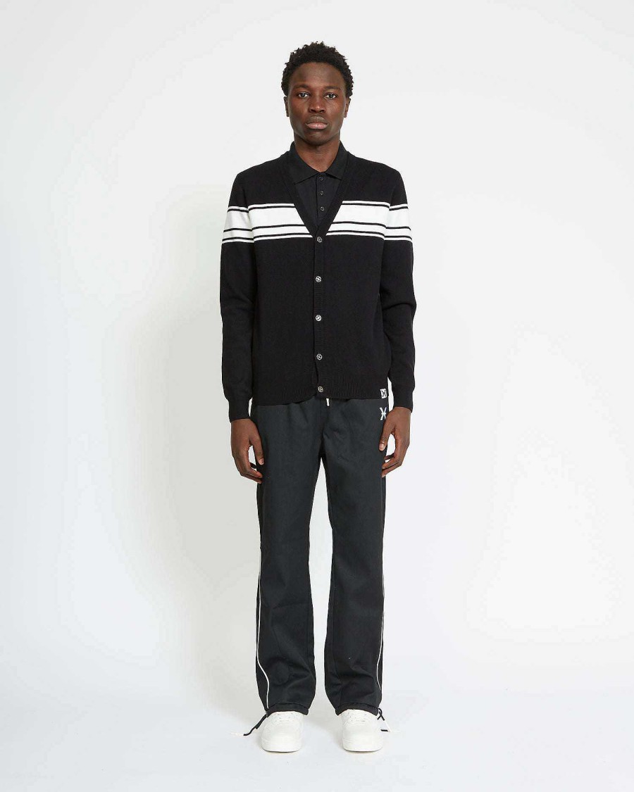 Men John Richmond Knitwear | Cardigan With Logo On The Back Black