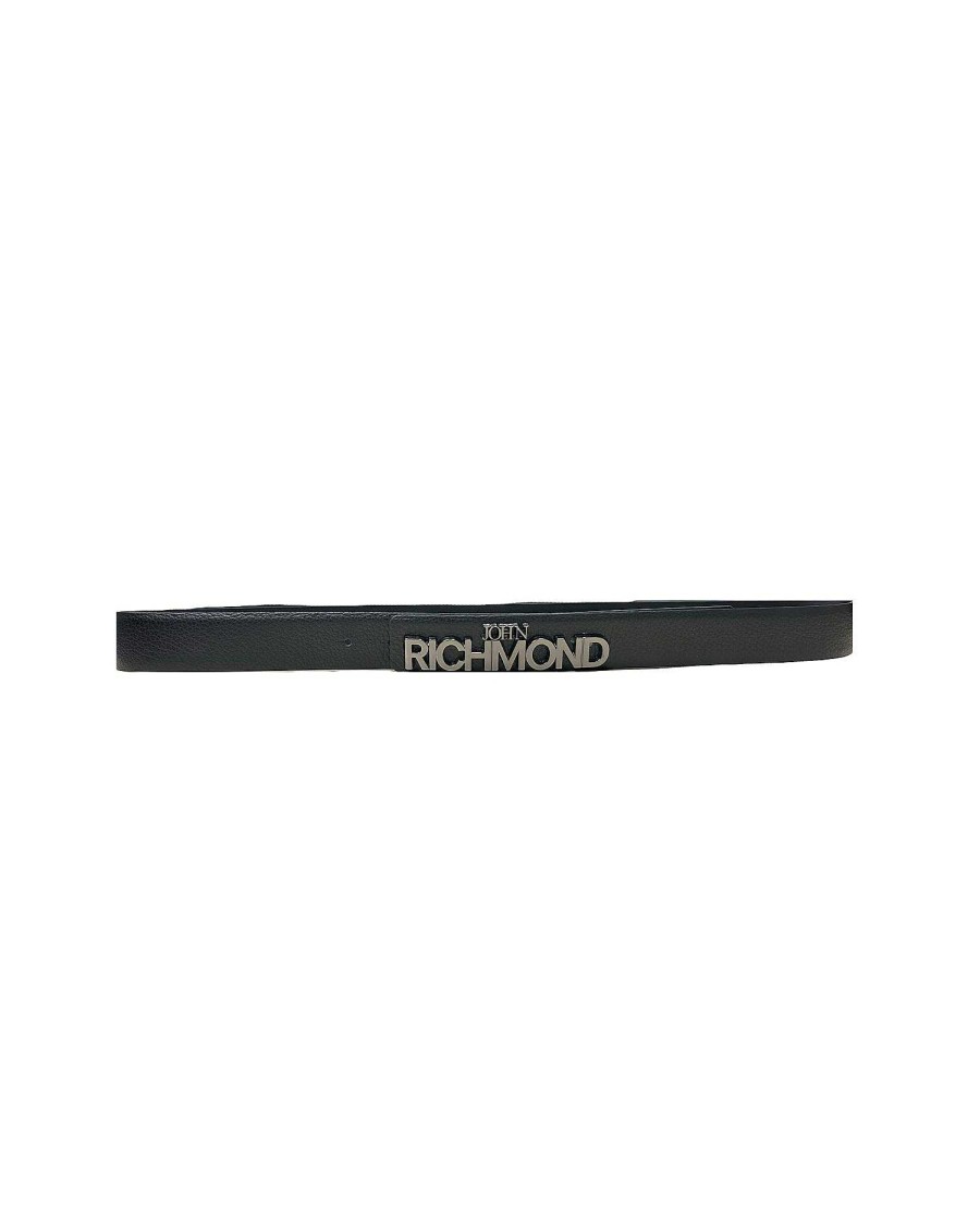 Archives John Richmond | Leather Belt With Logo Black