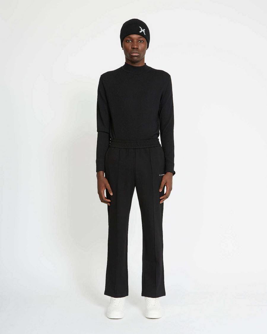 Men John Richmond Trousers And Jeans | Trousers With Contrasting Logo On The Front Black