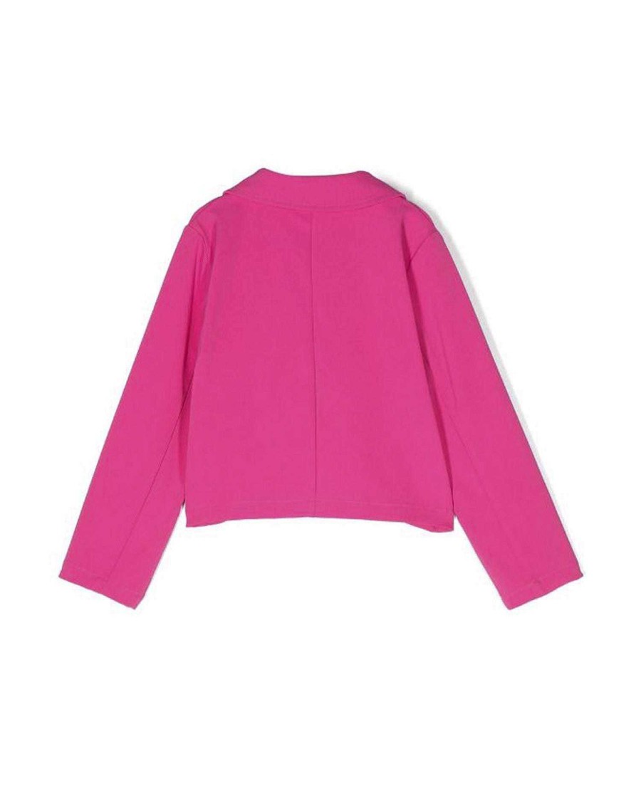 Archives John Richmond Girl (3 - 16 Years) | Boxy Double-Breasted Jacket With Gold Buttons Rose