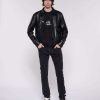 Archives John Richmond John Richmond | Genuine Leather Jacket With Studs And Contrasting Logo Black