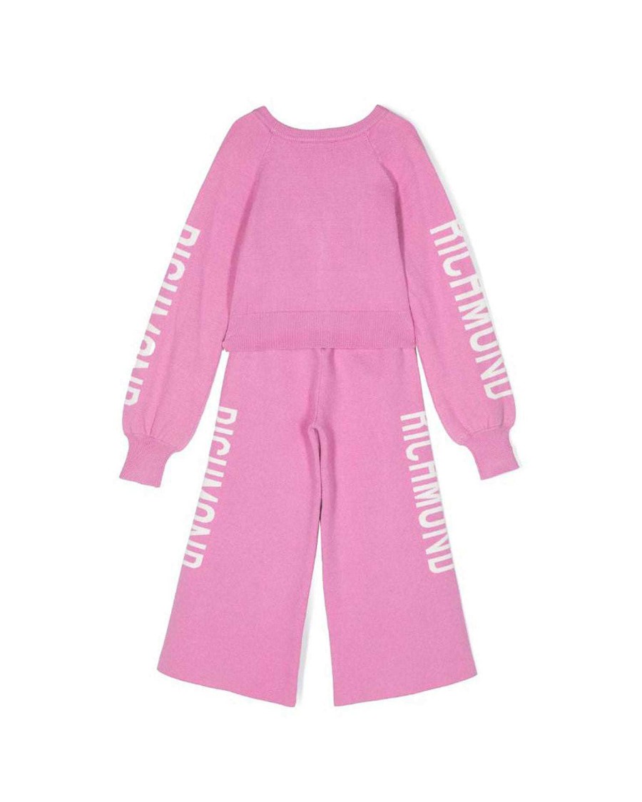 Kidswear John Richmond | Cardigan And Trousers Set Rose