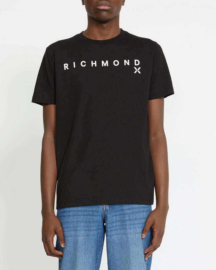 Men John Richmond T-Shirts | T-Shirt With Contrasting Logo On The Front