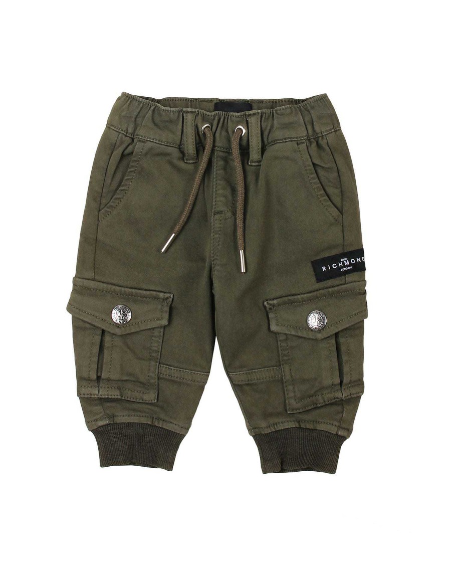 Kidswear John Richmond | Jogger Pants With Chain Green