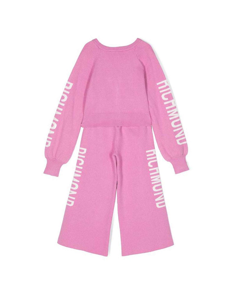 Kidswear John Richmond | Cardigan And Trousers Set Rose