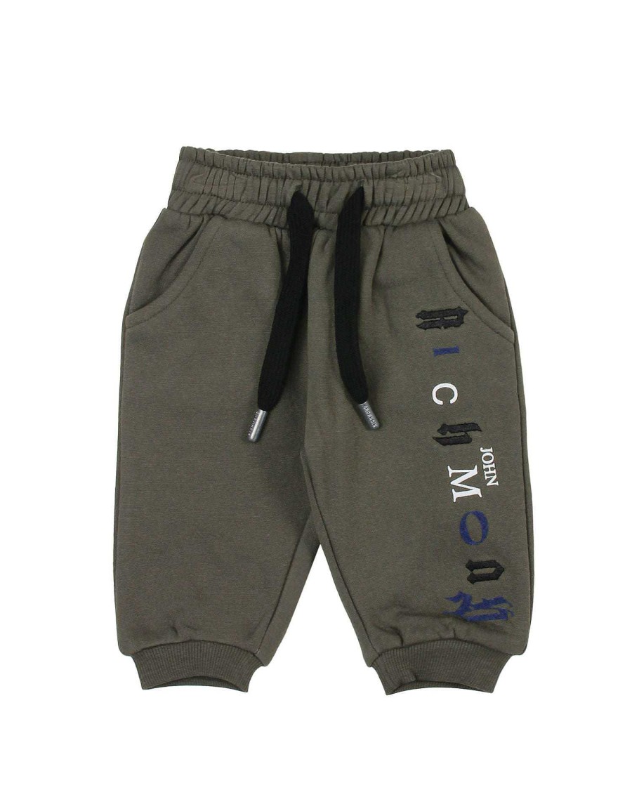 Kidswear John Richmond | Jogger Pants With Front Logo Green