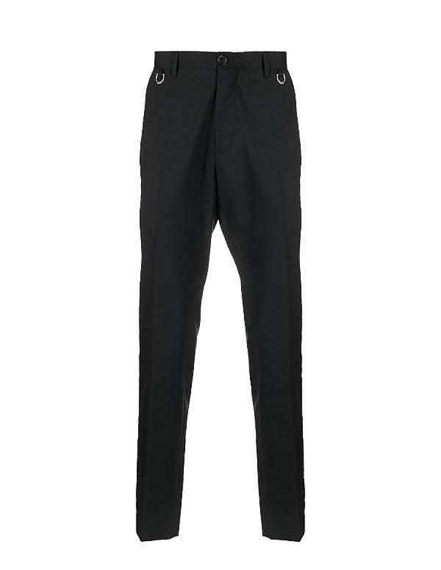 Men John Richmond Trousers | Trousers With Sequined Band Black