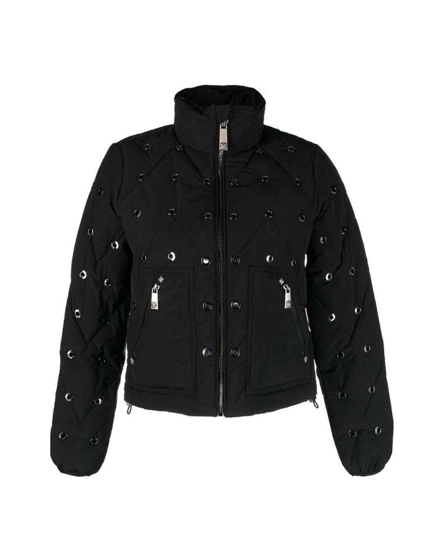 Women John Richmond Outerwear | Short Down Jacket With Studs Black