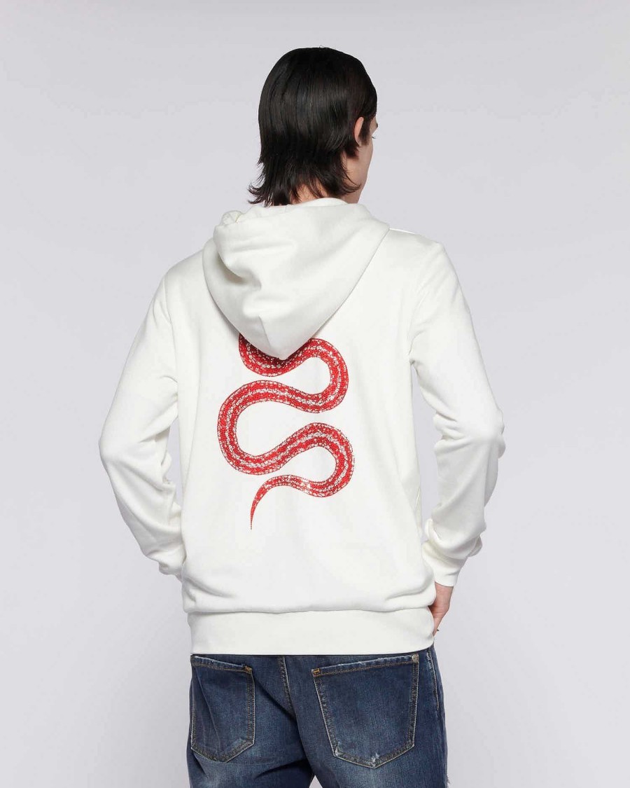 Archives John Richmond John Richmond | Hooded Sweatshirt With Zip Closure White