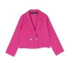 Archives John Richmond Girl (3 - 16 Years) | Boxy Double-Breasted Jacket With Gold Buttons Rose