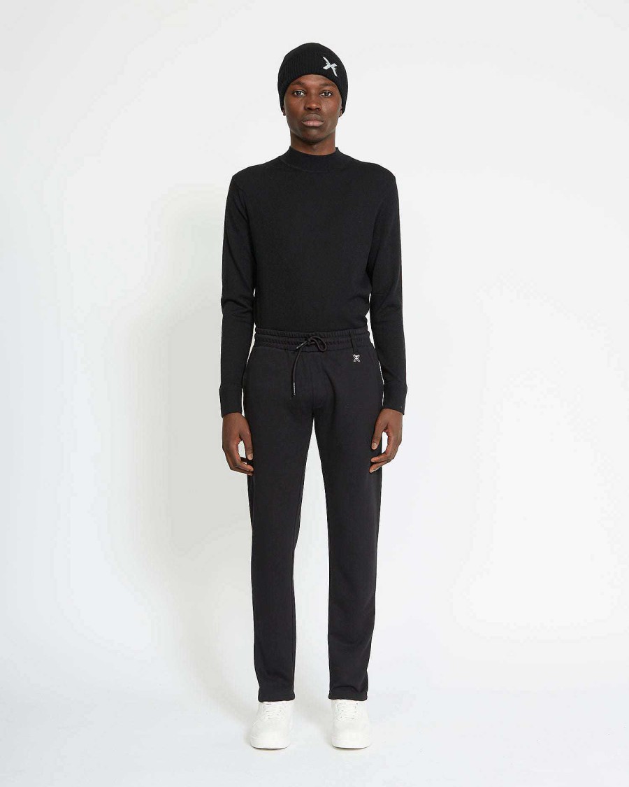 Men John Richmond Trousers And Jeans | Jogging Pants With Logo On The Front Black