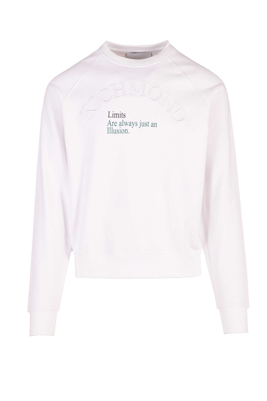 Archives John Richmond John Richmond | Sweatshirt With Contrasting Logo And Lettering White