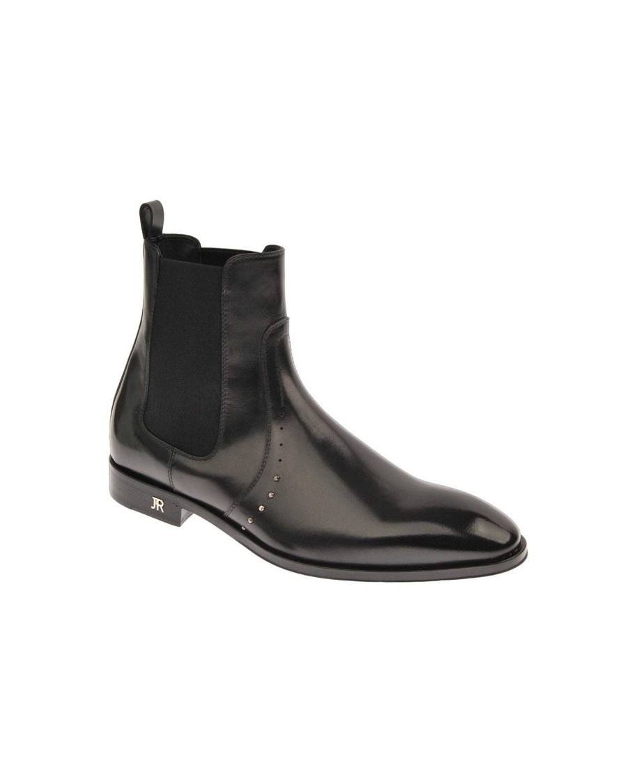 Accessories & Parfums John Richmond | Men'S Ankle Boot In Leather Black