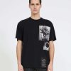 Men John Richmond T-Shirts | T-Shirt With Print On The Front Black