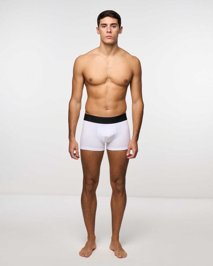 Underwear John Richmond | Low Waist Boxer Shorts In Combed Cotton White