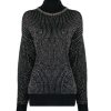 Women John Richmond Knitwear | Mesh With Chain On The Front Black