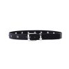 Archives John Richmond | Leather Belt With Metal Logos Black