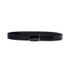 Accessories & Parfums John Richmond | Leather Belt With Rectangular Metal Buckle Black