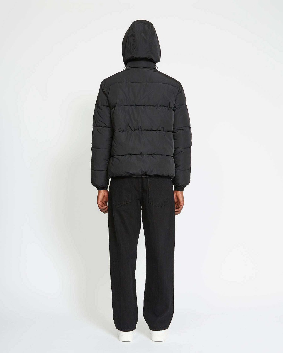 Men John Richmond Outerwear | Down Jacket With Logo On The Front Black