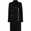 Women John Richmond Outerwear | Long Coat In Fur Black