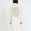 Women John Richmond Outerwear | Double-Breasted Coat With Print On The Back White