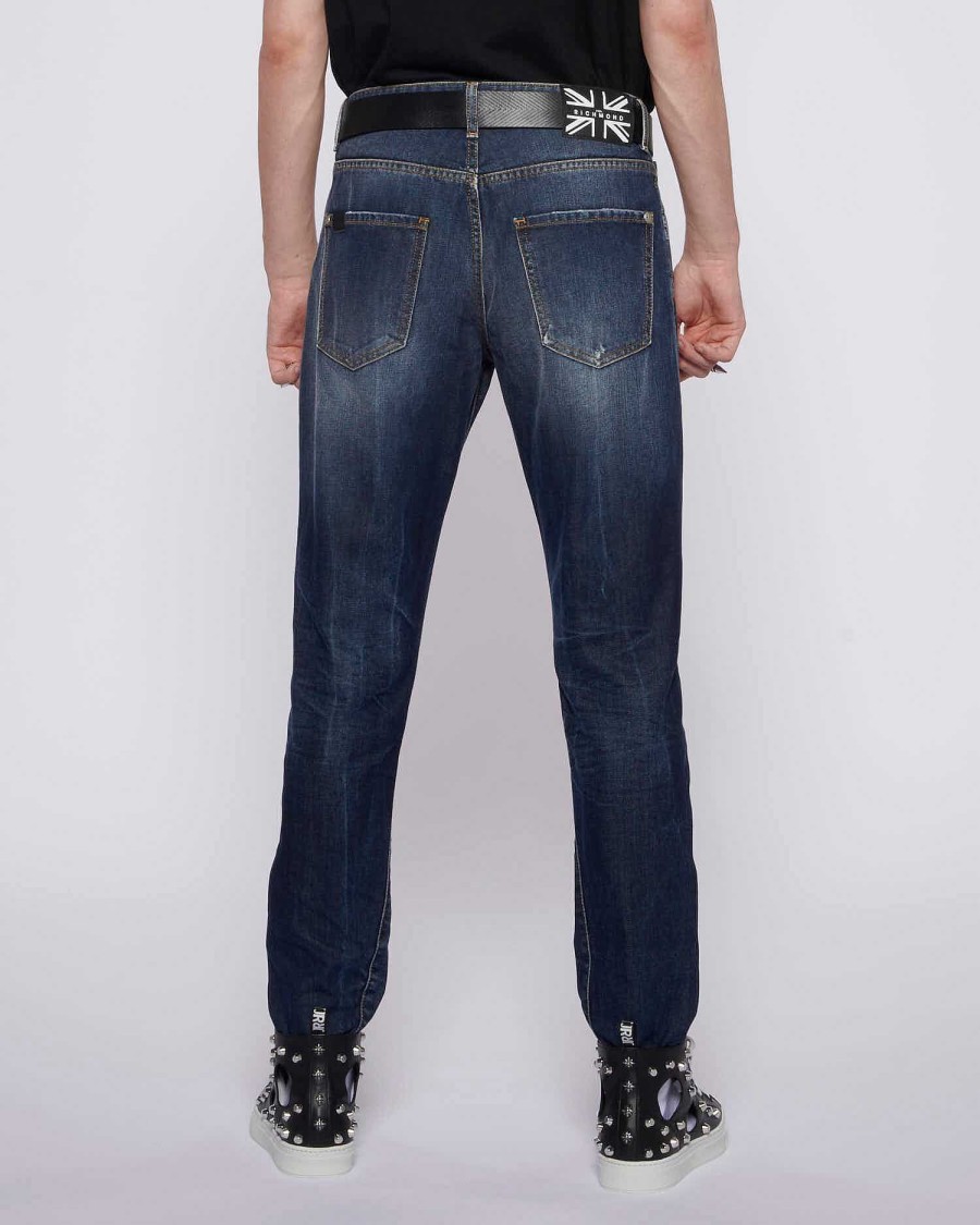 Archives John Richmond John Richmond | Slim Jeans With Rips In The Front Blue