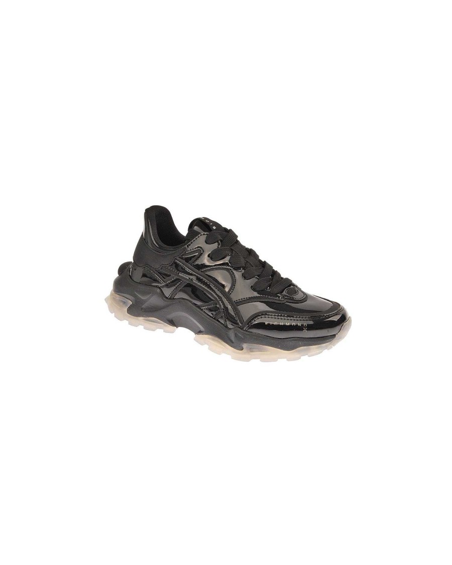 Women John Richmond Footwear | Women'S Sporty Sneaker With Reliefs Black