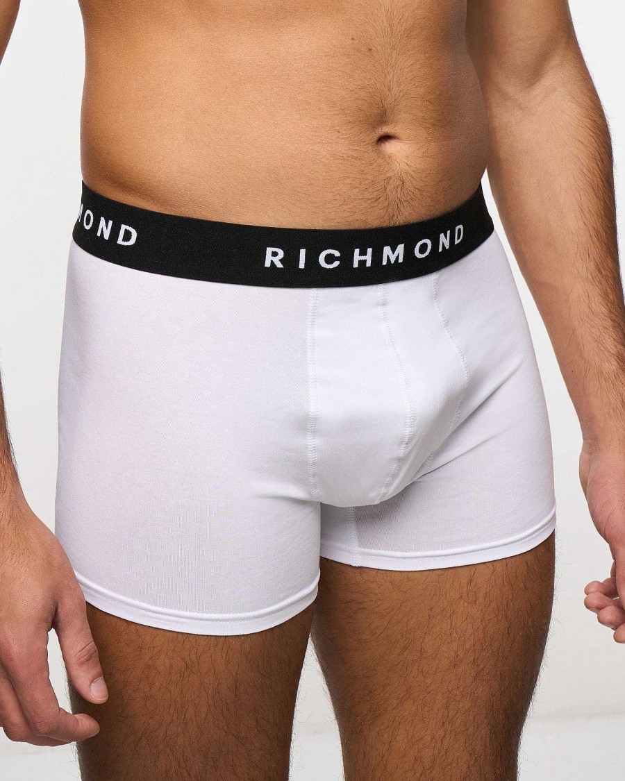 Underwear John Richmond | Low Waist Boxer Shorts In Combed Cotton White