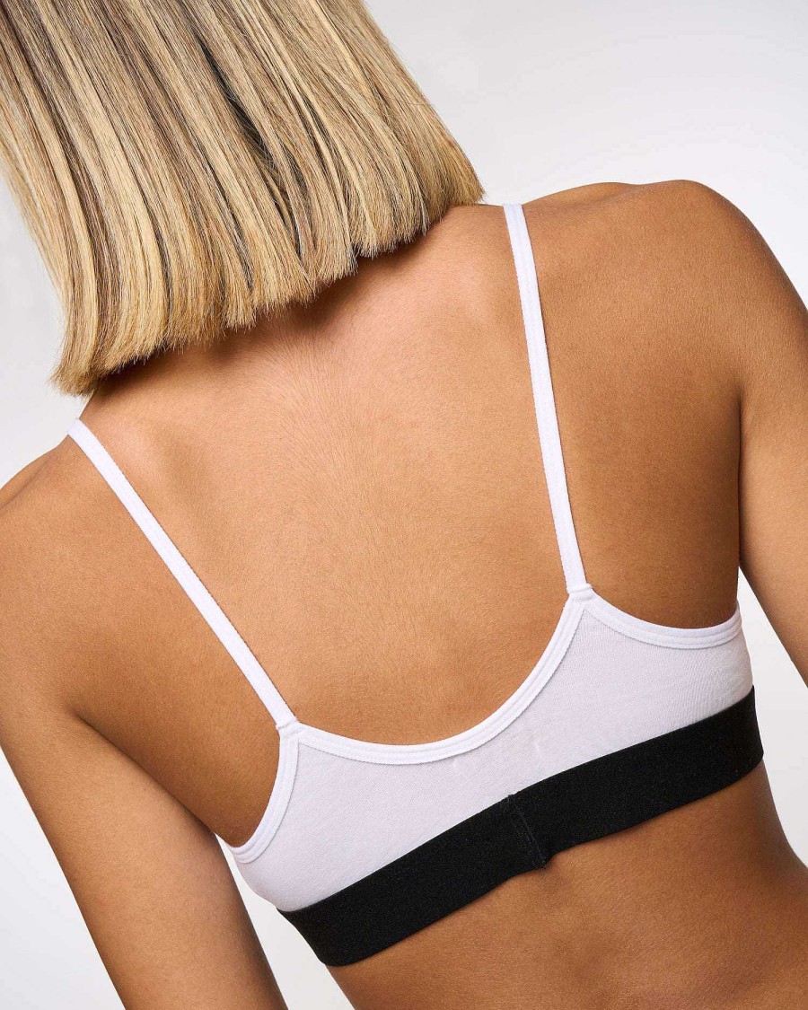 Underwear John Richmond | Triangle Sports Bra With Thin Straps White