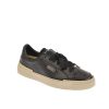 Men John Richmond Footwear | Men'S Sneaker In Leather Woth Contrasting Detail Black