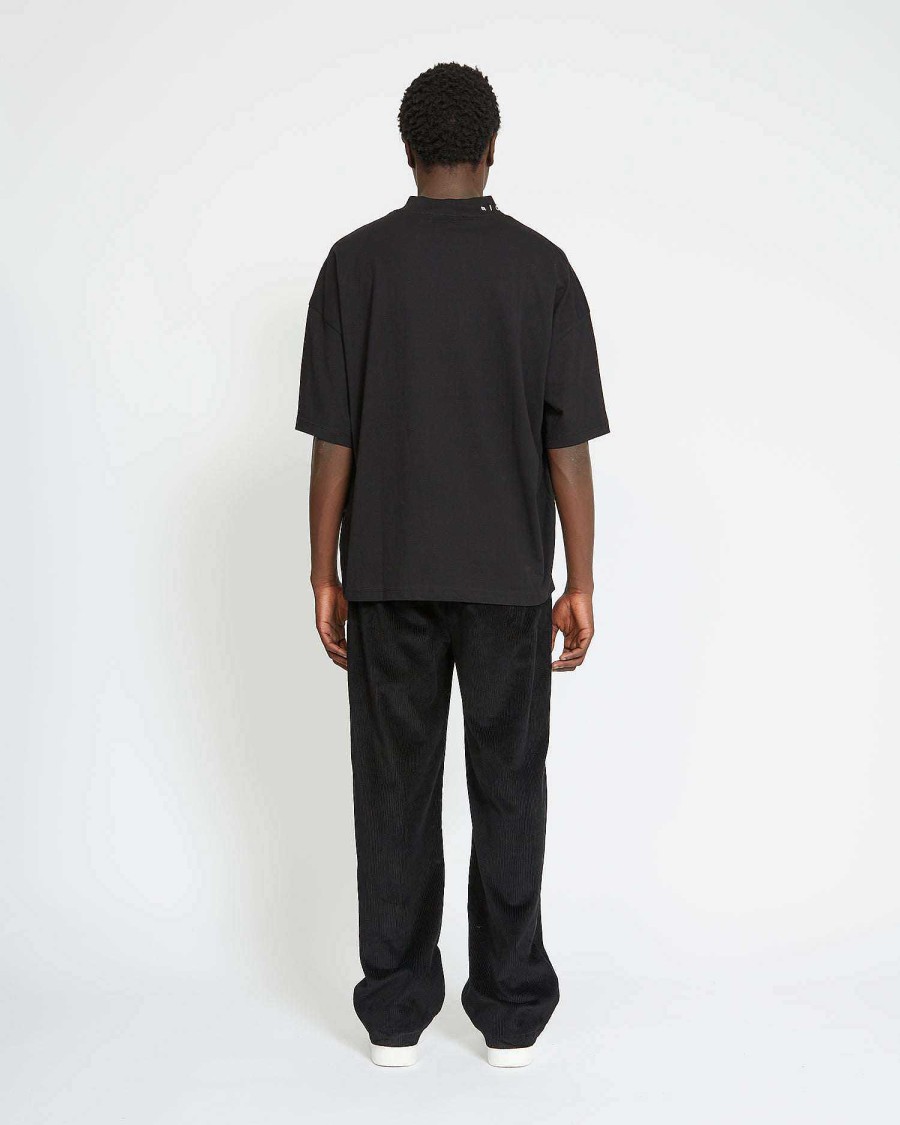 Men John Richmond T-Shirts | T-Shirt Over With Logo On The Collar Black