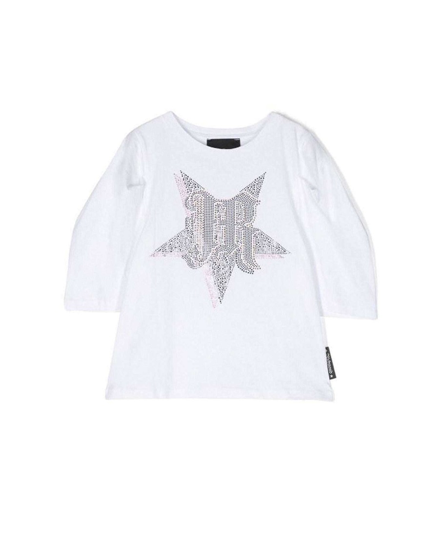 Archives John Richmond Girl (3 - 16 Years) | T.Shirt With Star And Logo White