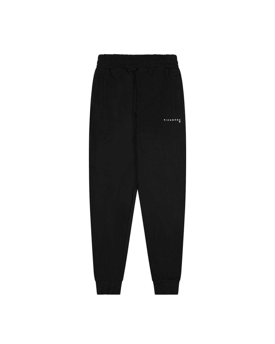 Men John Richmond Trousers And Jeans | Jogging Pants With Logo On The Front Black