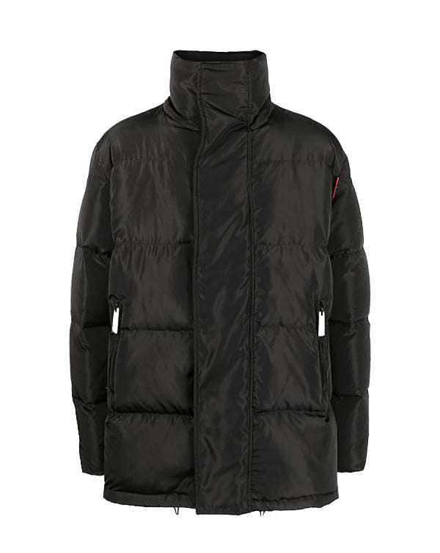 Men John Richmond Outerwear | Duvet With Decorations On The Back Black