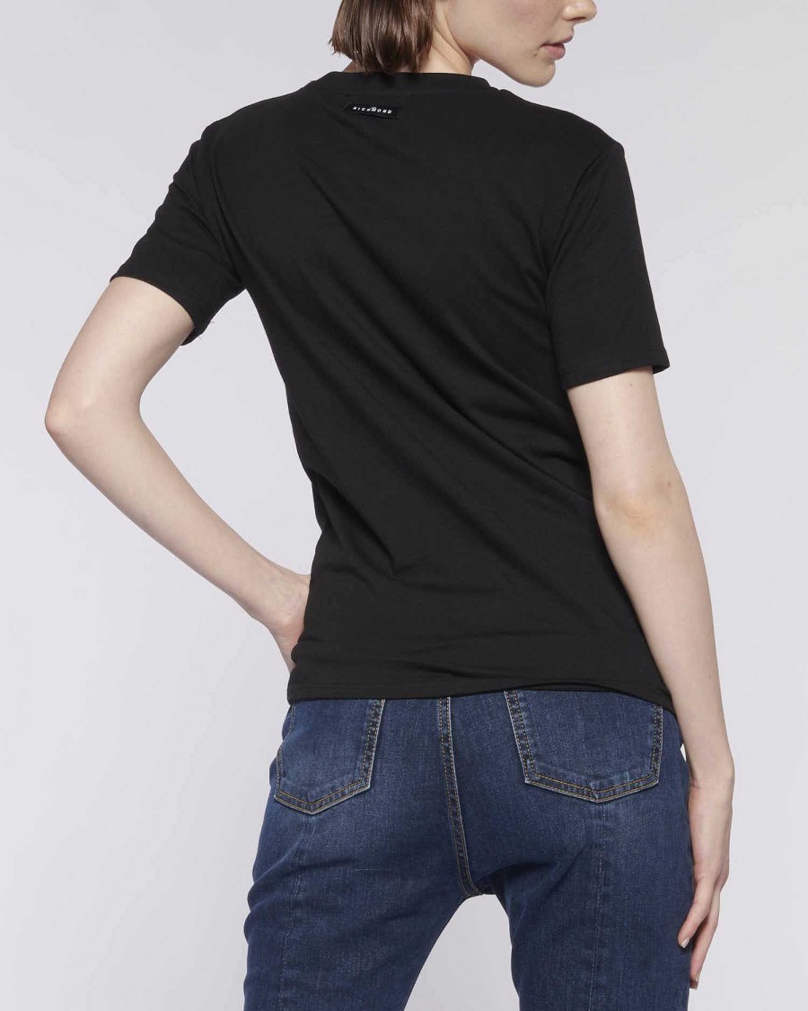 Archives John Richmond John Richmond | Regular T-Shirt With Contrasting Print Black