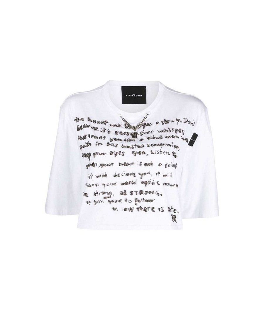 Women John Richmond T-Shirts | T-Shirt With Print On The Front White