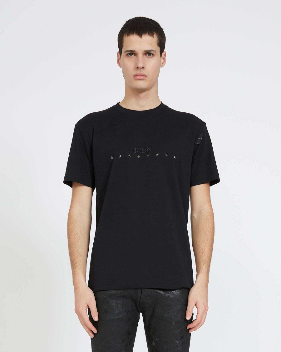 Men John Richmond T-Shirts | T-Shirt With Short Sleeve Logo Black