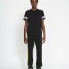 Men John Richmond T-Shirts | T-Shirt With Logo On The Back And Side Bands On The Sleeves Black