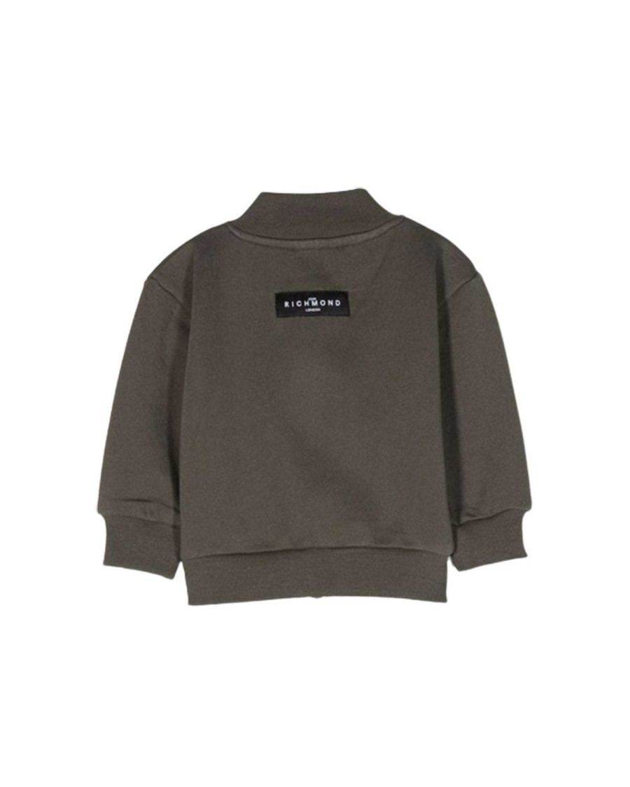 Kidswear John Richmond | Sweatshirt With Zip Closure Green