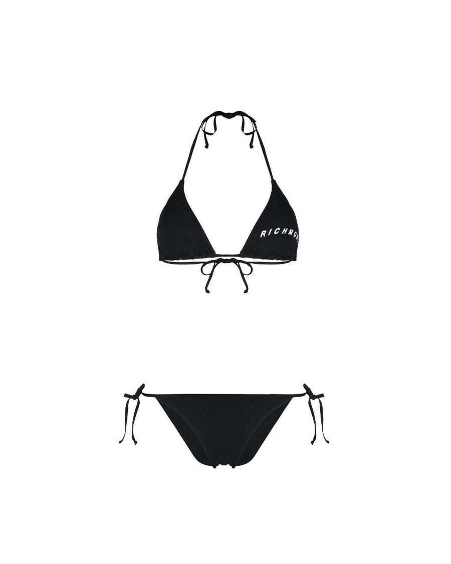 Archives John Richmond John Richmond | Bikini A Triangolo Con Scritta A Contrasto Black