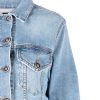 Women John Richmond Outerwear | Denim Jacket With Logo On The Back Light Blue