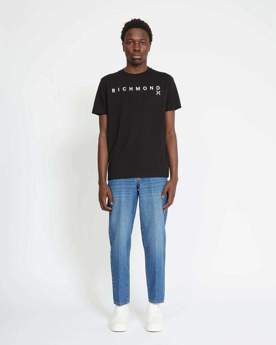 Men John Richmond T-Shirts | T-Shirt With Contrasting Logo On The Front